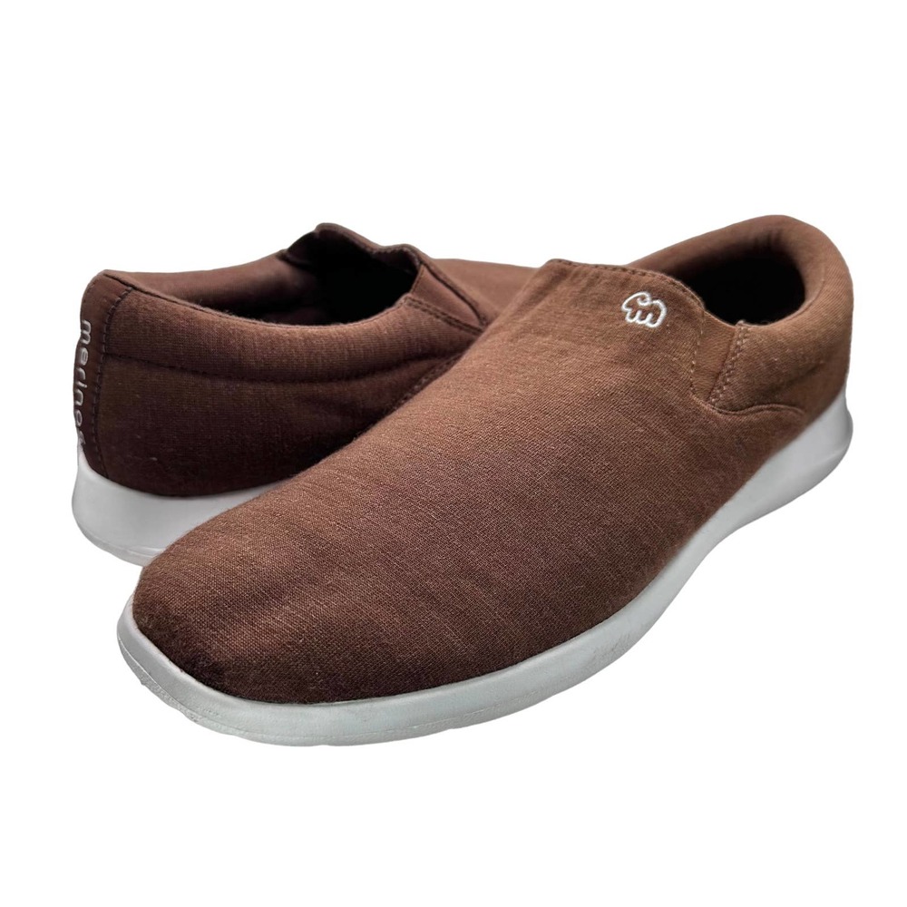 Merinos | Men | Brown Fabric Comfort Slip On Shoes | Size 11